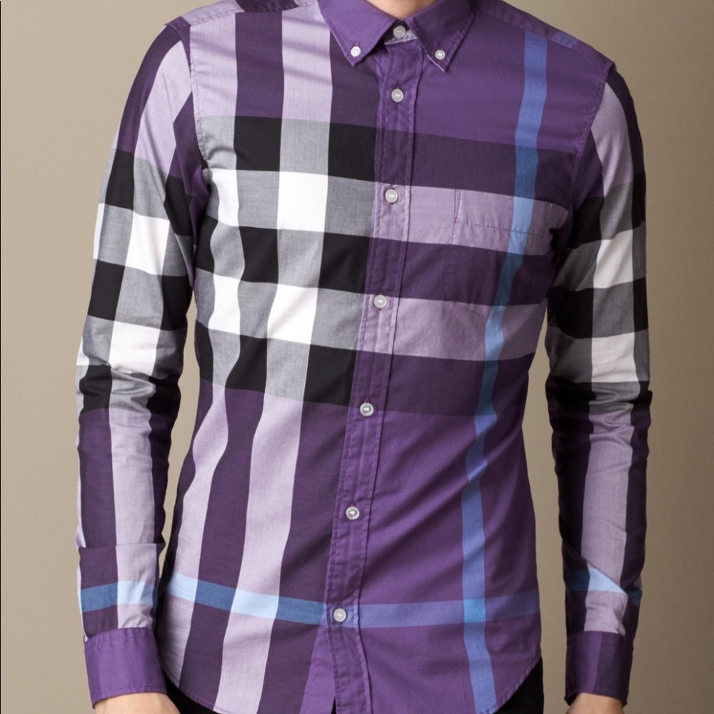 Burberry Explode Check Button Down